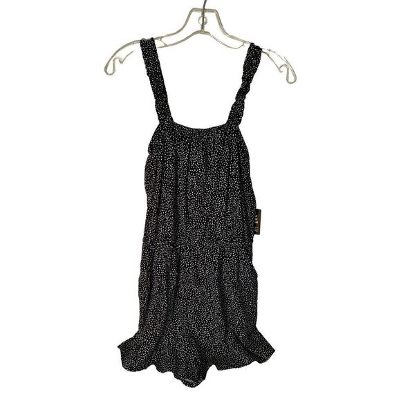 NWT Express Black & White Polka Dot Romper Size Medium -See Detail - Picture 1 of 12